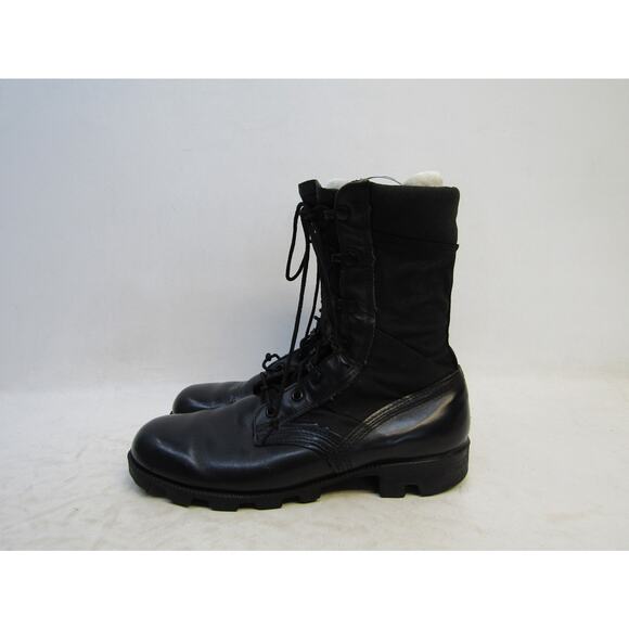 Ro Search Mens Size 7 R Black Leather Soft Toe Lace Up Tactical Work Boots - Picture 1 of 11